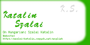 katalin szalai business card